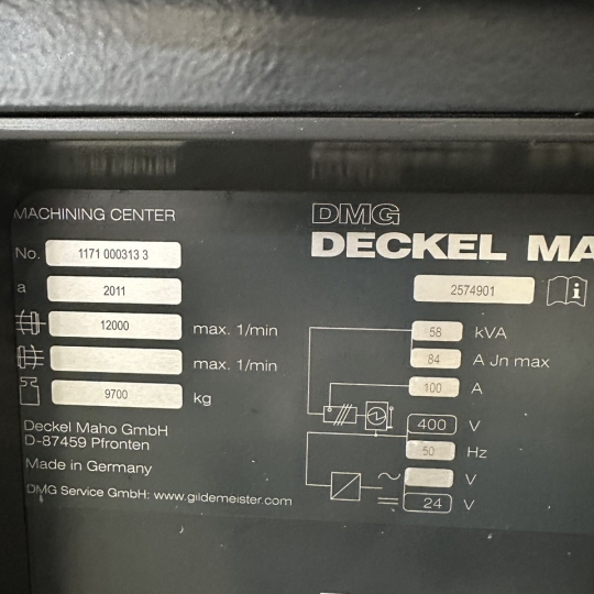 Máy phay ngang Germany   DMG 65H qua sử dụng 